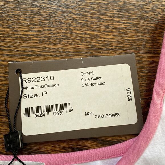 NWT St. John Sport White Tank Top with 3 Straps - Size Petite - Picture 3 of 10